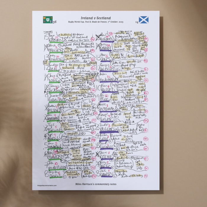 Ireland v Scotland, Rugby World Cup, Stade de France, 7 October, 2023. Miles Harrison