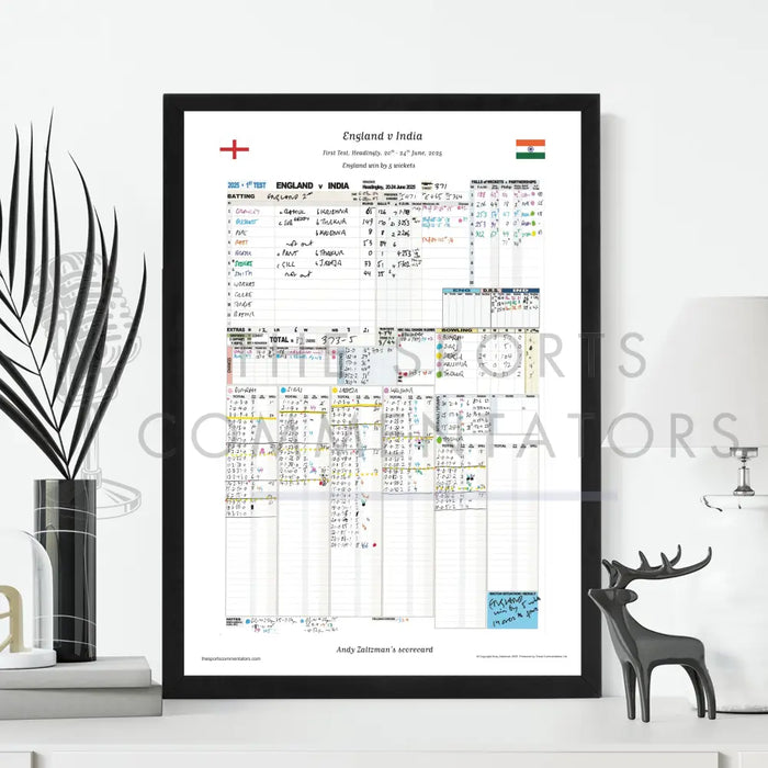 CRICKET England v India First Test Headingley 20-24 June 2025. Andy Zaltzman. Picture Frames