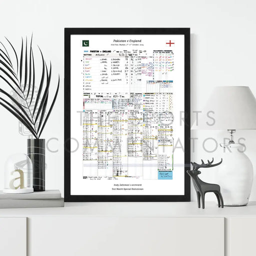 CRICKET Pakistan v England First Test Multan Pakistan. October 7-11 2024. Andy Zaltzman Picture Frames