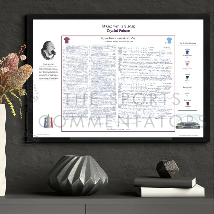 FOOTBALL Crystal Palace v Manchester City FA Cup Final Wembley Stadium 17 May 2025. John Murray. Picture Frames