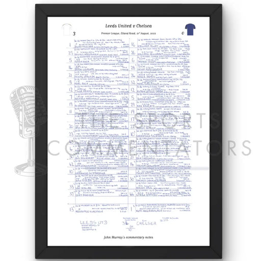FOOTBALL Leeds United v Chelsea Premier League Elland Road August 21 2022. John Murray. A3 Framed Print Picture Frames