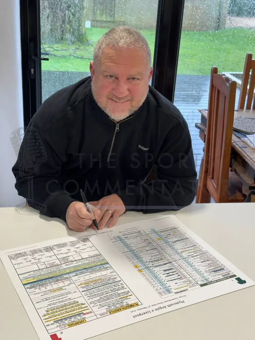 FOOTBALL Plymouth Argyle v Liverpool FA Cup Fourth Round Home Park 9 February 2025. Jim Proudfoot. Signed A2 (Framed