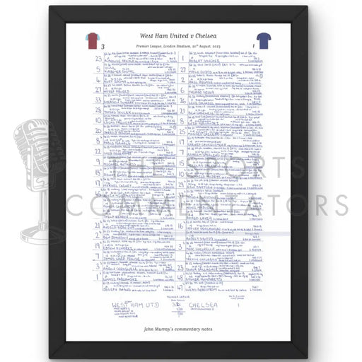 FOOTBALL West Ham United v Chelsea Premier League London Stadium August 20 2023. A3 Framed Print Picture Frames