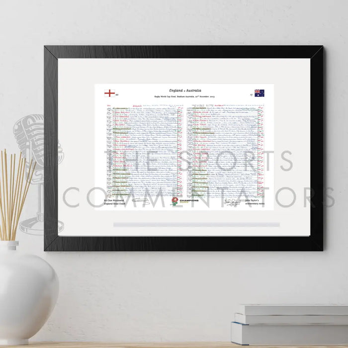 RUGBY UNION 2003 Champions Limited Edition. England v Australia Rugby World Cup Final Stadium Australia Sydney.