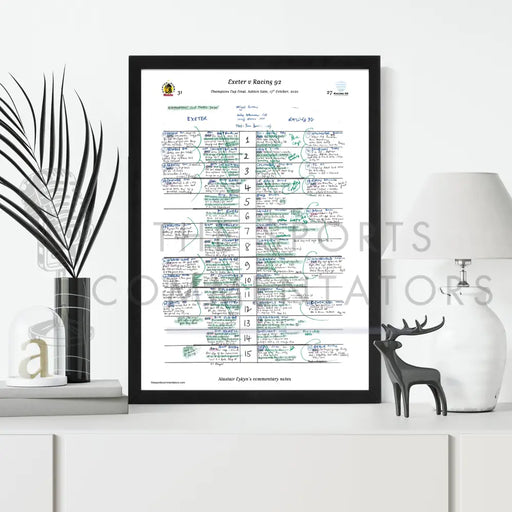 RUGBY UNION Exeter v Racing 92 Champions Cup Final Ashton Gate Bristol. 17 Oct 2020. Alastair Eykyn. Picture Frames