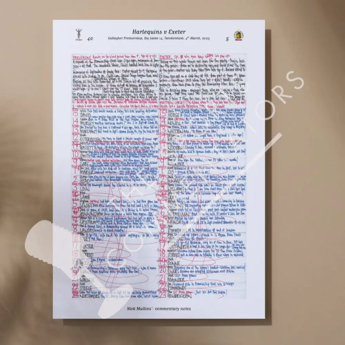 RUGBY UNION Harlequins v Exeter Gallagher Premiership Big Game 14 Twickenham London. March 4 2023. Nick Mullins. A3