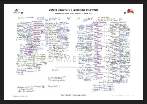 RUGBY UNION Oxford v Cambridge Men’s Varsity Match StoneX Stadium London. March 8 2025. Simon Ward. A3 Framed Print
