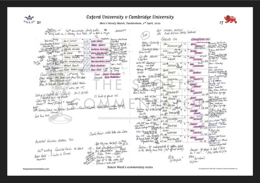 RUGBY UNION Oxford v Cambridge Mens Varsity Match Twickenham London. April 2 2022. Simon Ward. A3 Framed Print Picture