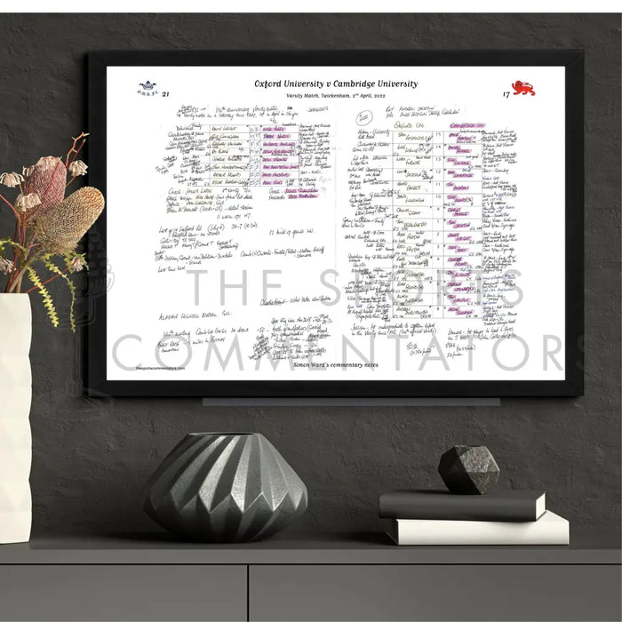 RUGBY UNION Oxford v Cambridge Mens Varsity Match Twickenham London. April 2 2022. Simon Ward. Picture Frames