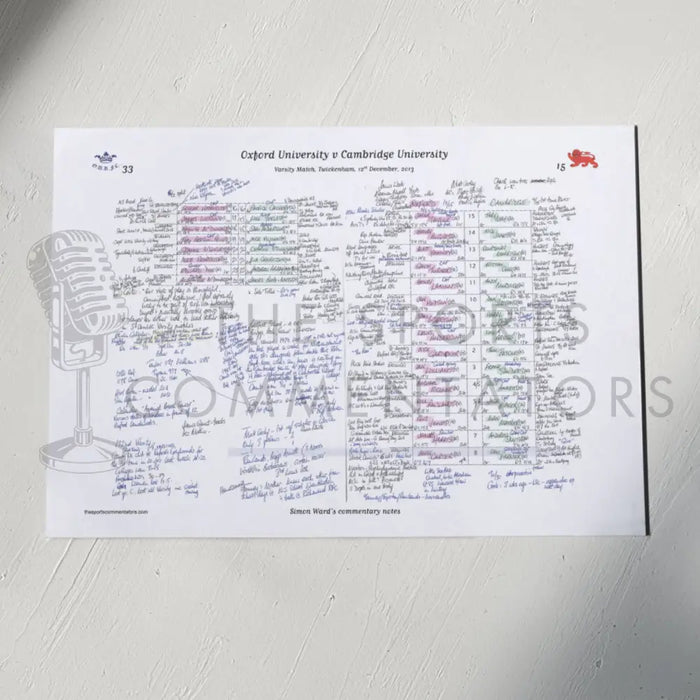 RUGBY UNION Oxford v Cambridge Varsity Match Twickenham London. December 12 2013. Simon Ward. A3 Print Only Picture