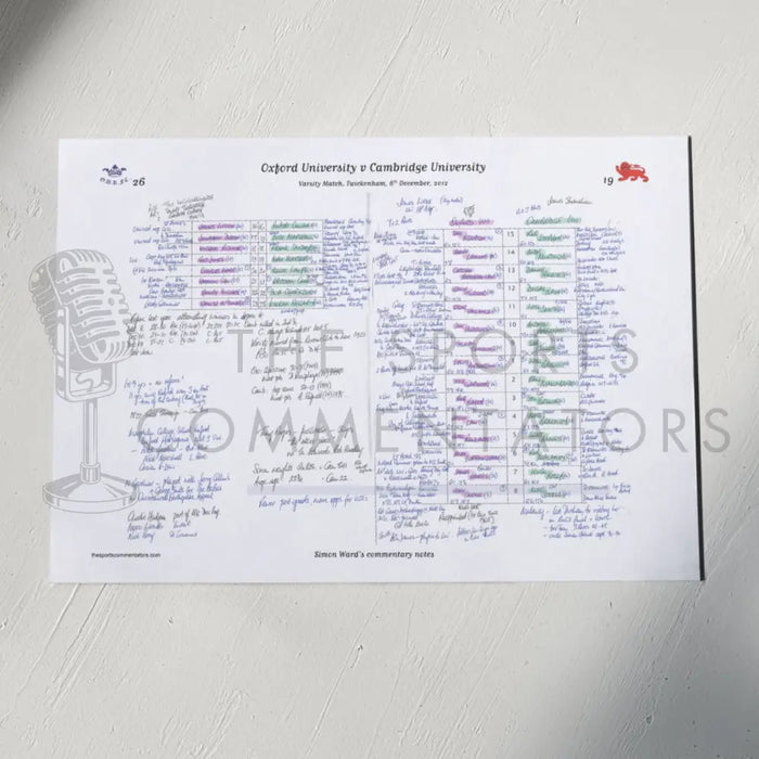 RUGBY UNION Oxford v Cambridge Varsity Match Twickenham London. December 6 2012. Simon Ward. A3 Print Only Picture