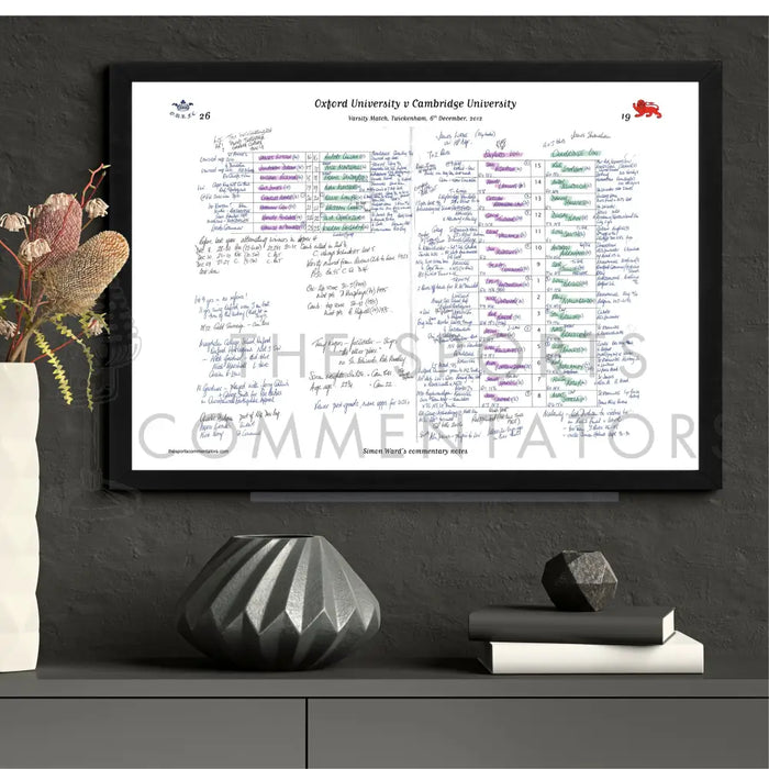 RUGBY UNION Oxford v Cambridge Varsity Match Twickenham London. December 6 2012. Simon Ward. Picture Frames