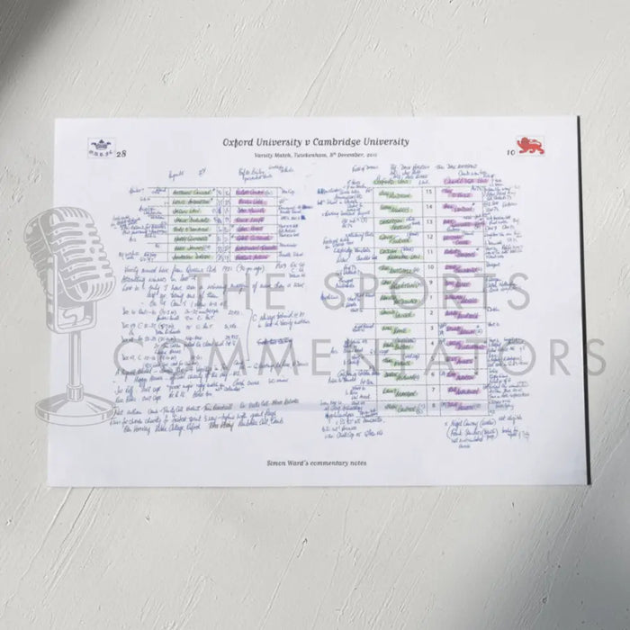 RUGBY UNION Oxford v Cambridge Varsity Match Twickenham London. December 8 2011. Simon Ward. A3 Print Only