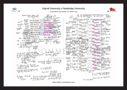 RUGBY UNION Oxford v Cambridge Varsity Match Twickenham London. March 25 2023. Simon Ward. A3 Framed Print Picture