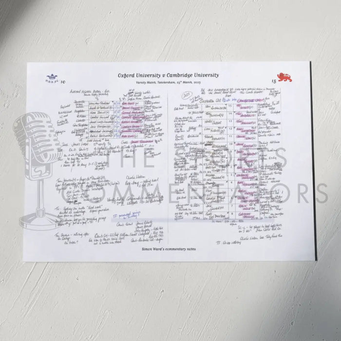 RUGBY UNION Oxford v Cambridge Varsity Match Twickenham London. March 25 2023. Simon Ward. A3 Print Only Picture Frames