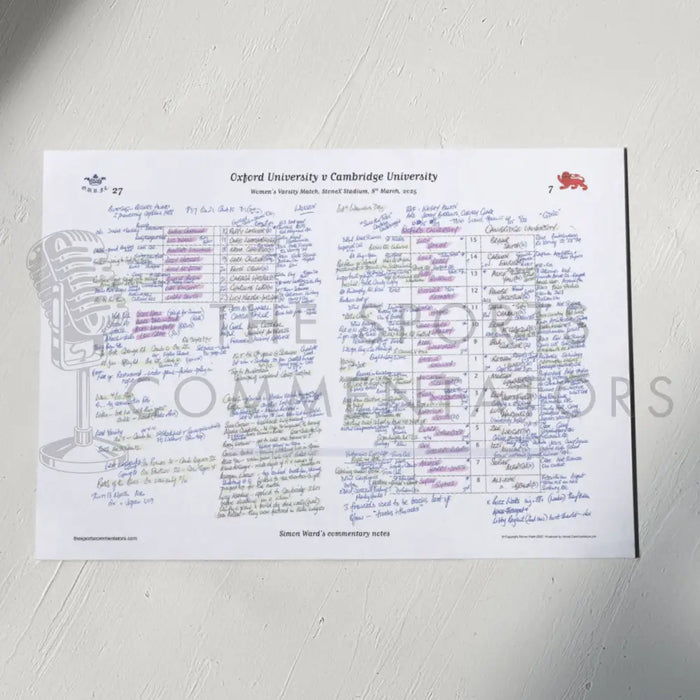 RUGBY UNION Oxford v Cambridge Women’s Varsity Match StoneX Stadium London. March 8 2025. Simon Ward. A3 Print Only