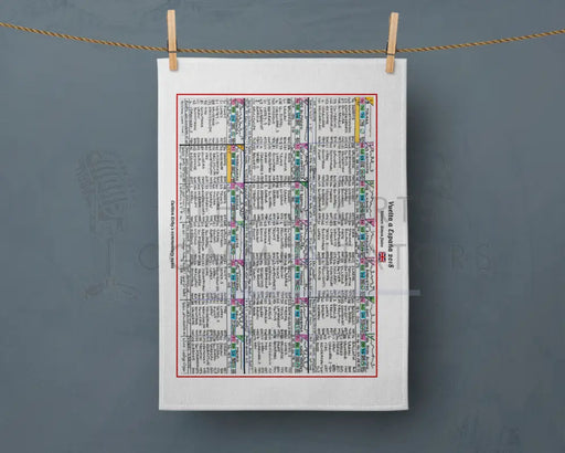 Tea Towel: Cycling. Vuelta a Espana 2018 won by Simon Yates. Carlton Kirby Tea Towel