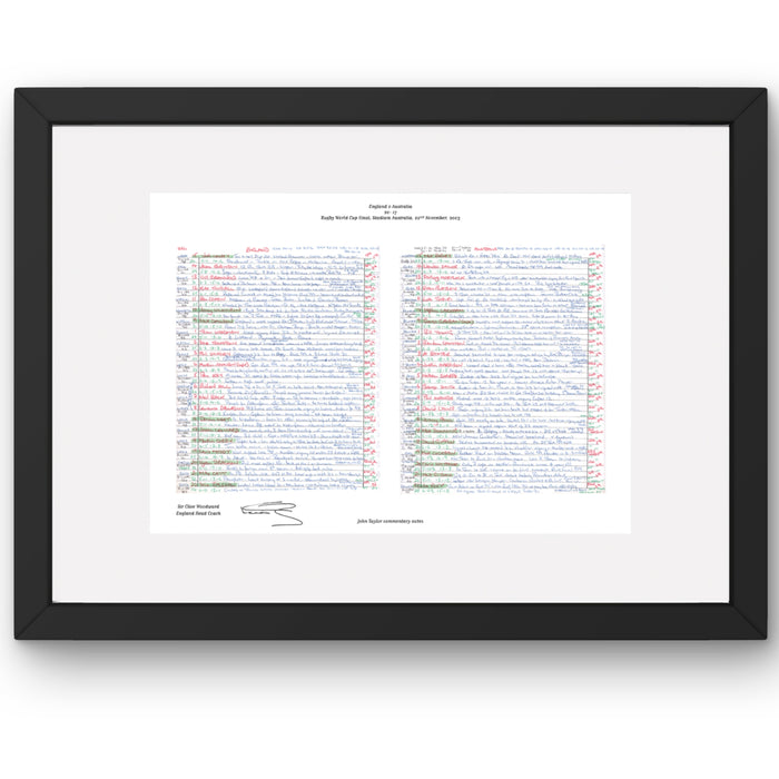 RUGBY UNION *Clive Woodward Signed Limited Edition* England v Australia Rugby World Cup Final Stadium Australia Sydney.