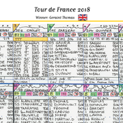 CYCLING Tour de France 2018. Won by Geraint Thomas. Carlton Kirby’s commentary notes Picture Frames