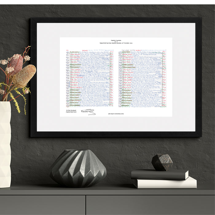 RUGBY UNION *Clive Woodward Signed Limited Edition* England v Australia, Rugby World Cup Final, Stadium Australia, Sydney. November, 22, 2003. John Taylor. Signed by Clive Woodward