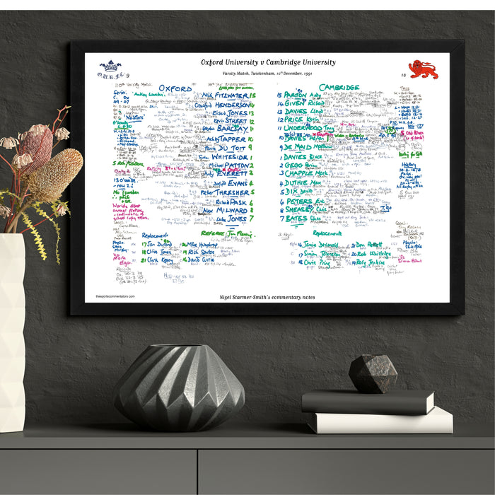 RUGBY UNION Oxford v Cambridge, Varsity Match, Twickenham, London. Dec 10, 1991. Nigel Starmer-Smith.