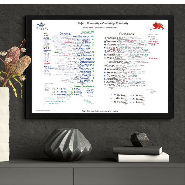 RUGBY UNION Oxford v Cambridge, Varsity Match, Twickenham, London. Dec 11, 1984. Nigel Starmer-Smith.