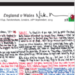 RUGBY UNION England v Wales, Rugby World Cup, Twickenham, London. September, 26, 2015. Nick Mullins .