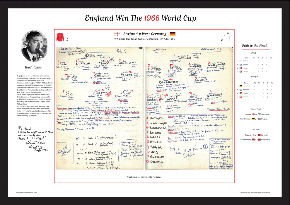 FOOTBALL England v Germany, World Cup Final, Wembley, July 30, 1966. Hugh Johns