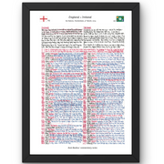 RUGBY UNION England v Ireland Six Nations Twickenham London. March 9 2024. Nick Mullins. Framed print