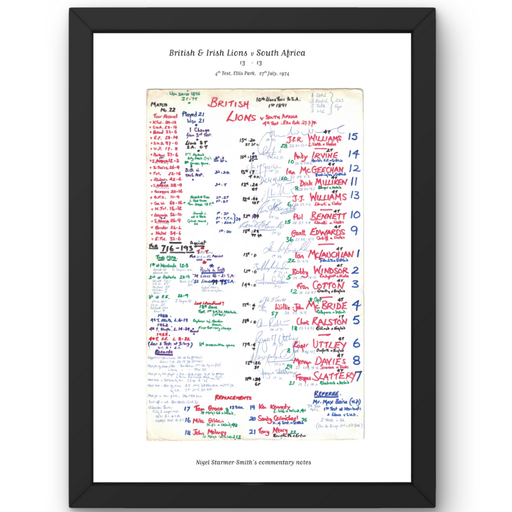 RUGBY UNION The Invincibles British & Irish Lions team Lions Tour Fourth Test Ellis Park Johannesburg. July 27 1974.