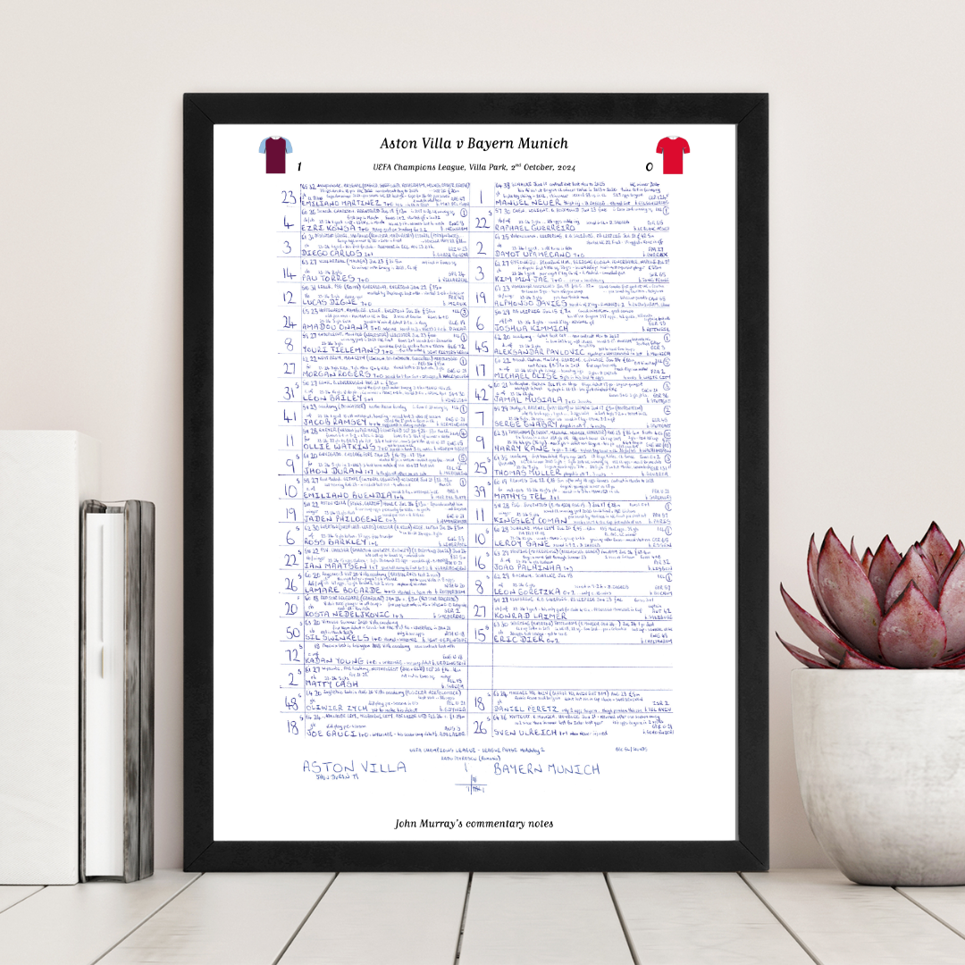 FOOTBALL Aston Villa v Bayern Munich Champions League Villa Park October 2 2024. John Murray. Picture Frames