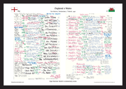 RUGBY UNION England v Wales Five Nations Twickenham London. March 7 1992. Nigel Starmer-Smith. A3 Framed Print