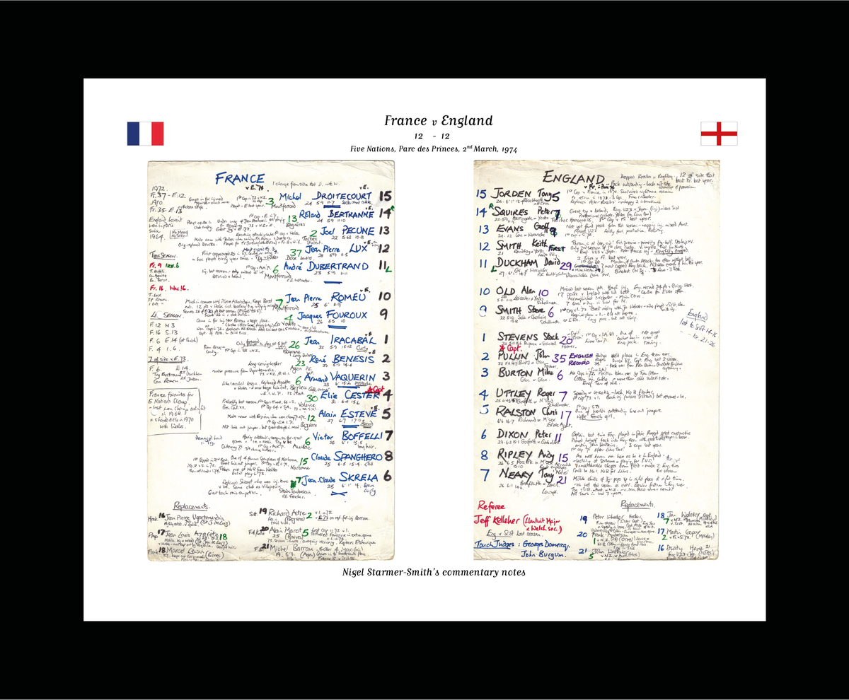 Programme Officiel Rugby Tournoi 5 Nations - France Irlande 1974 - Parc Des Princes