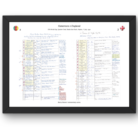 FOOTBALL Cameroon v England, FIFA World Cup, Quarter Final, Stadio San Paolo, Naples, Italy, 1 July, 1990. Barry Davies