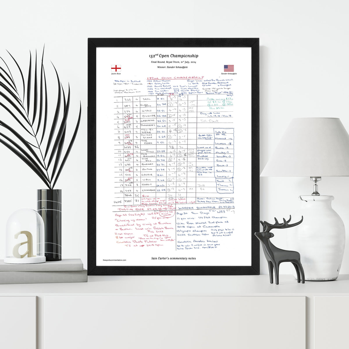 GOLF 152nd Open Championship Royal Troon Scotland 21 July 2024. Iain Carter Picture Frames
