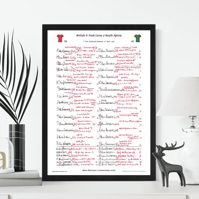 RUGBY UNION South Africa v British & Irish Lions, Lions Tour, 1st Test, Newlands Stadium, Cape Town. June 21, 1997. Miles Harrison.