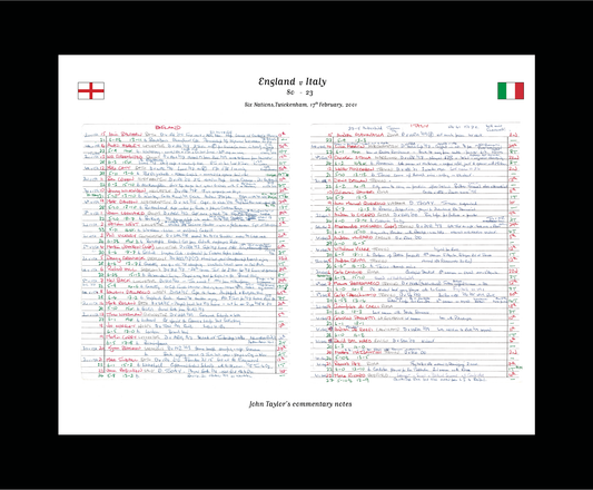 RUGBY UNION England v Italy, Six Nations, Twickenham, London. Febuary, 17, 2001. John Taylor.