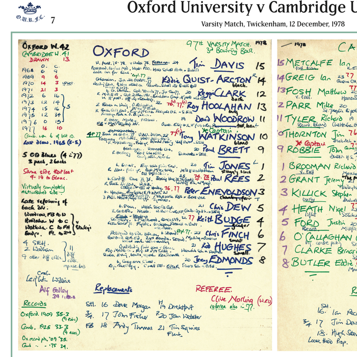 RUGBY UNION Varsity Match, Oxford University v Cambridge University, Twickenham, 12 December, 1978. Nigel Starmer-Smith