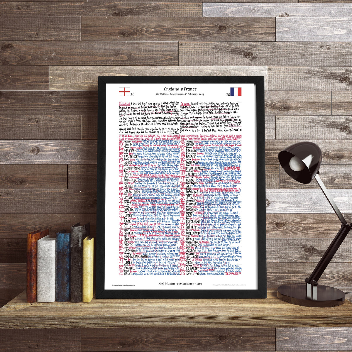 RUGBY UNION England v France Six Nations Twickenham 8 February 2025. Nick Mullins Picture Frames