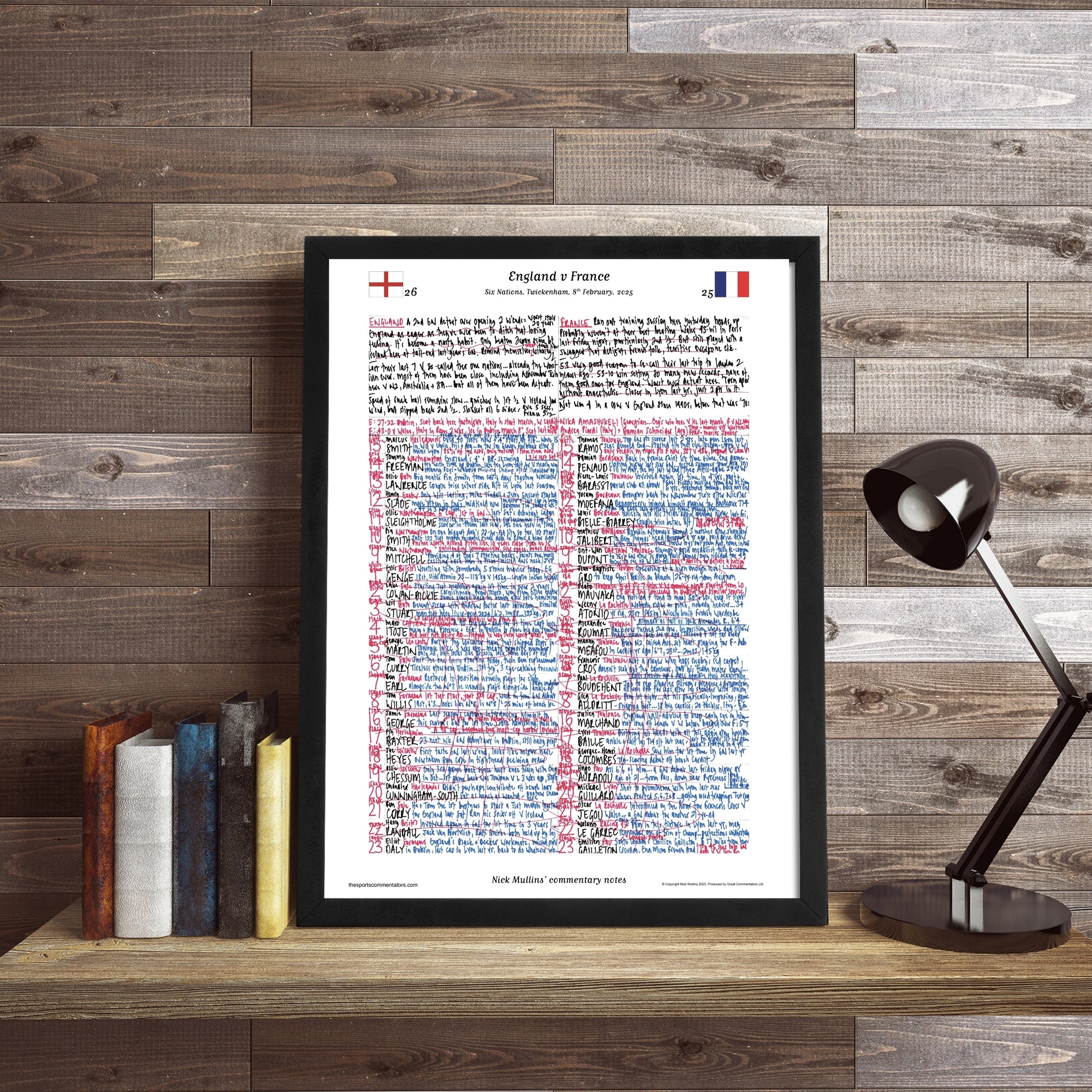 RUGBY UNION England v France Six Nations Twickenham 8 February 2025. Nick Mullins Picture Frames