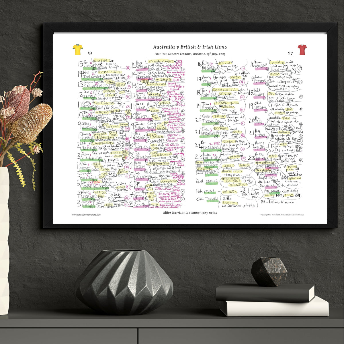 RUGBY UNION Australia v British & Irish Lions First Test Suncorp Stadium Brisbane. 19 July 2025. Miles Harrison.