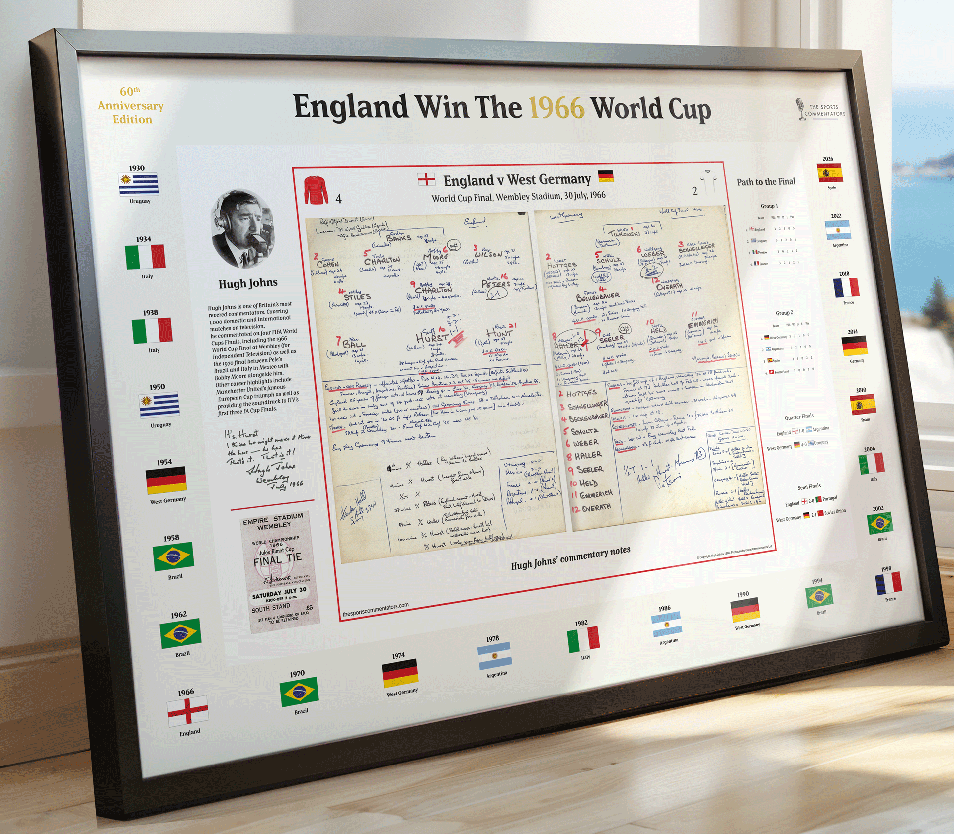 FOOTBALL England v Germany, World Cup Final, Wembley, July 30, 1966. Hugh Johns