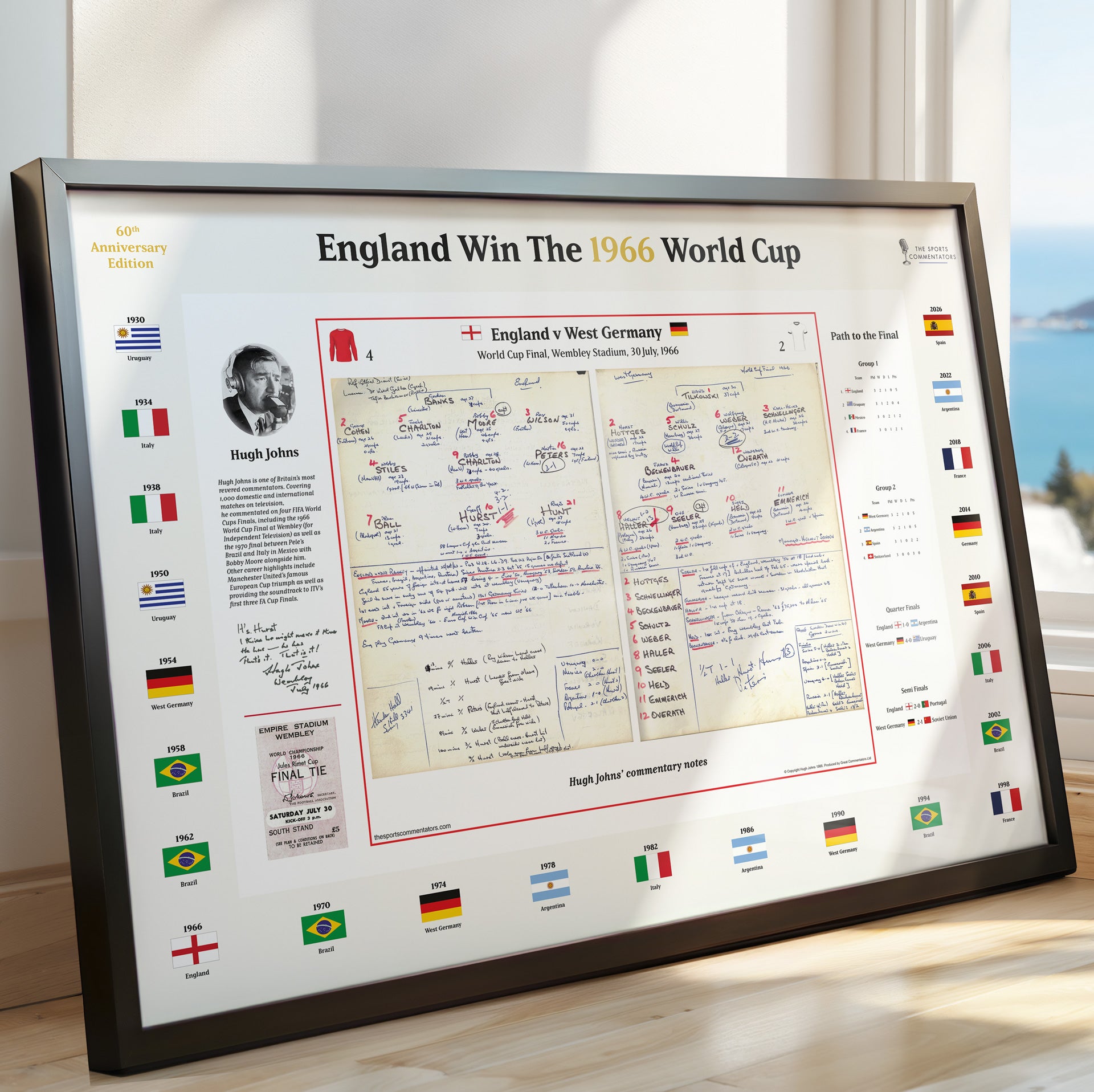 FOOTBALL England v Germany, World Cup Final, Wembley, July 30, 1966. Hugh Johns