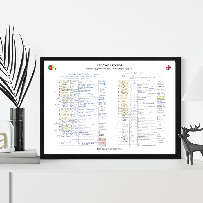 FOOTBALL Cameroon v England, FIFA World Cup, Quarter Final, Stadio San Paolo, Naples, Italy, 1 July, 1990. Barry Davies
