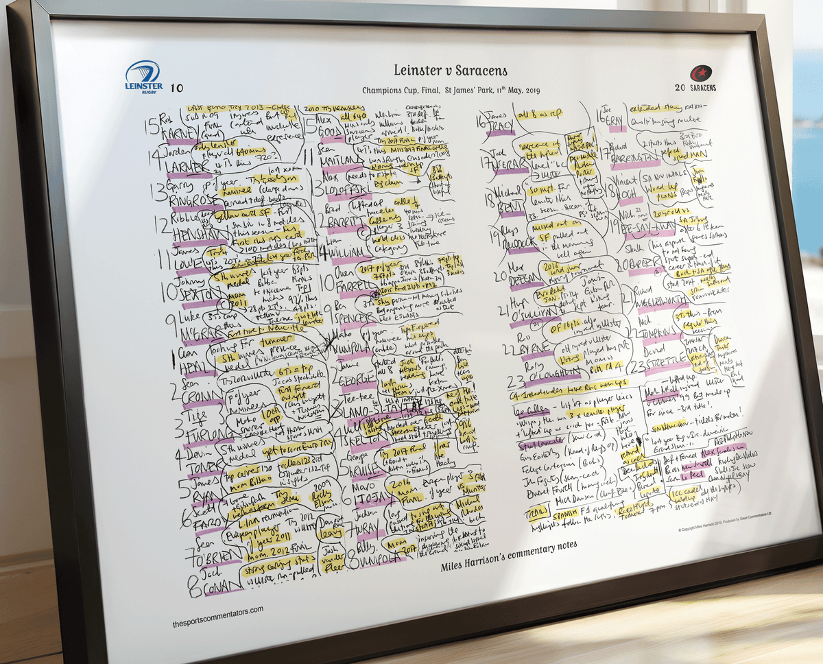 RUGBY Champions Cup Final Leinster v Saracens St James Park 11 May 2019. Miles Harrison Picture Frames