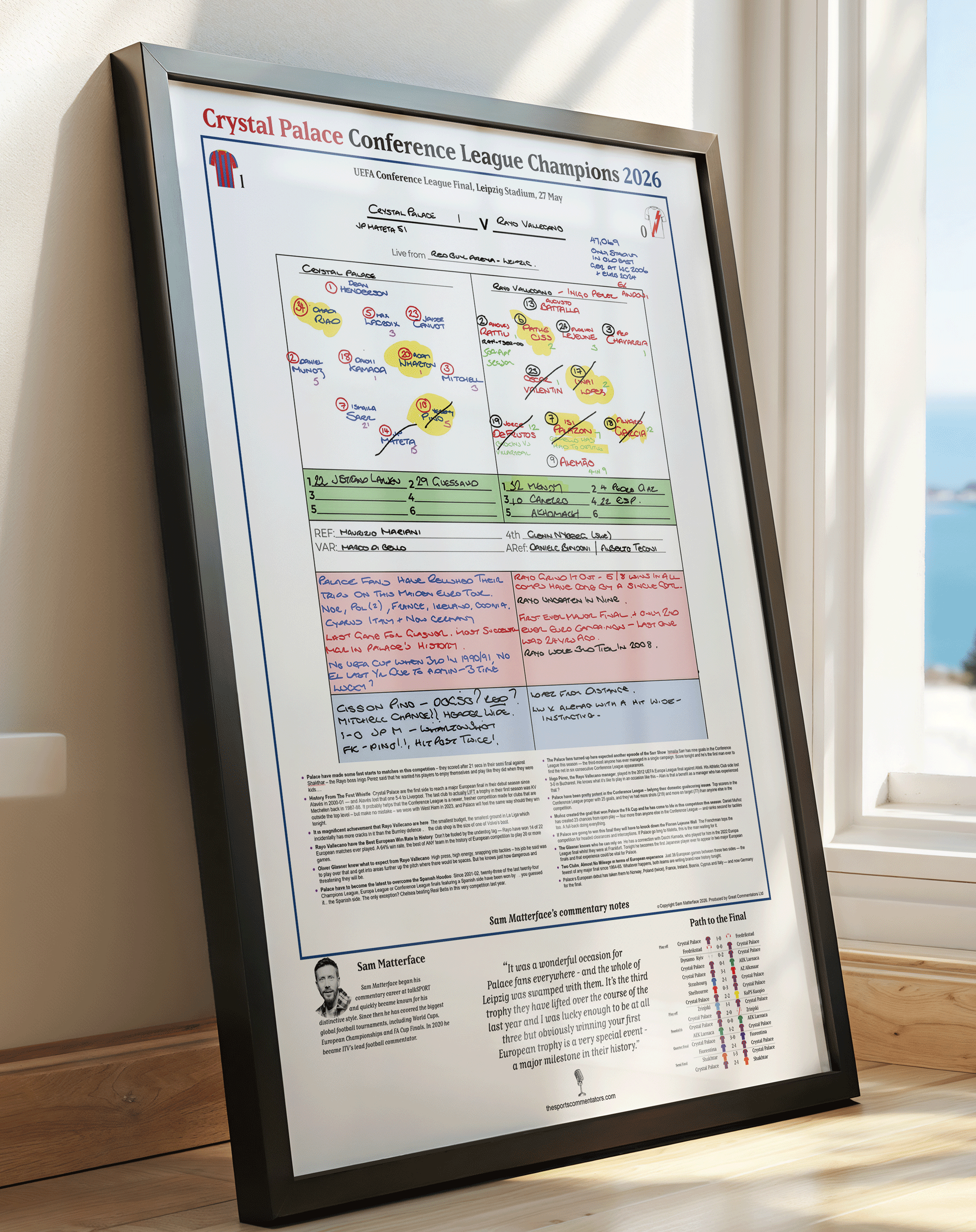 FOOTBALL Crystal Palace v Rayo Vallecano, UEFA Conference League Final, Leipzig Stadium. Sam Matterface. 28 May, 2026.