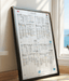 Framed print of Andy Zaltzman's cricket scorecard for the Thirs Test between England and India in July 2025