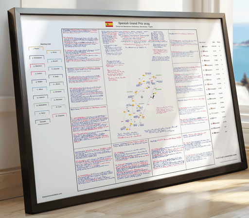 Formula 1 Spanish Grand Prix Circuit de Barcelona-Catalunya Barcelona 1 June 2025. David Croft A2 (framed print)