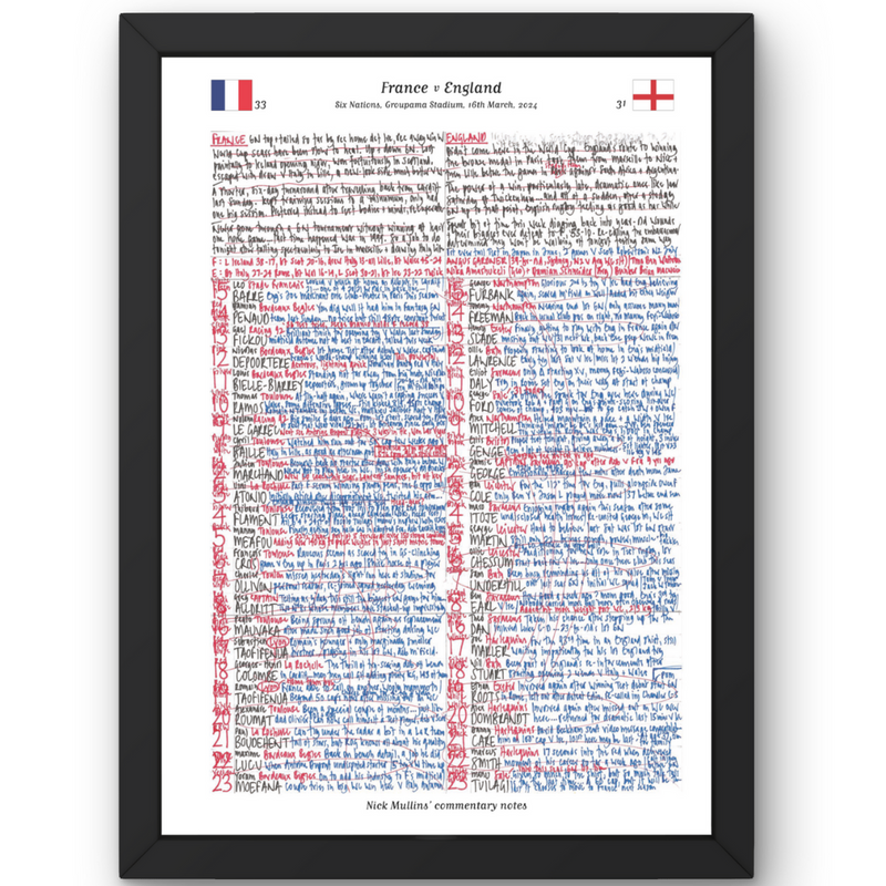 RUGBY UNION France v England Six Nations Groupama Stadium Lyon. March 16 2024. Nick Mullins.