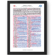 RUGBY UNION England v Scotland Six Nations Twickenham London. February 4 2023. Nick Mullins. A3 Framed Print